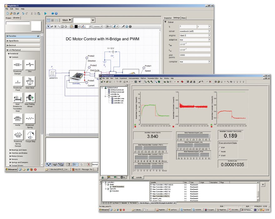 Maplesoft expands rapid control prototyping capabilities through connection to dSPACE DS1104 R&D Controller Board